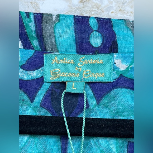 Antica Sartoria by Giacomo Cinque Maxi Dress Kaftan Boho Artsy size large - Picture 8 of 16